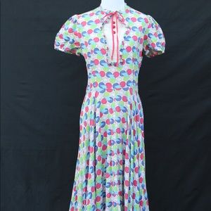 ⭐️ OOAK!! ⭐️ Vintage 30s Novelty Print Dress, Cap & Men’s Shirt